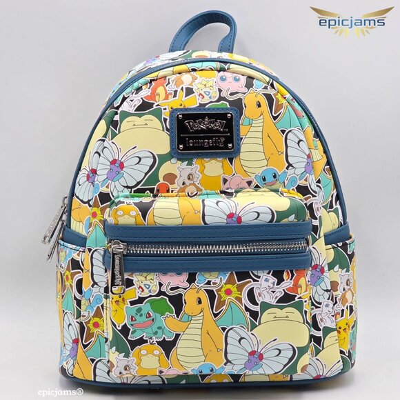 Loungefly Pokemon Sticker Collage Mini Backpack